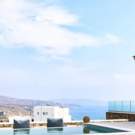 Mykonian Luxury Light Blue Villa With Private Pool Inn Kalafatis